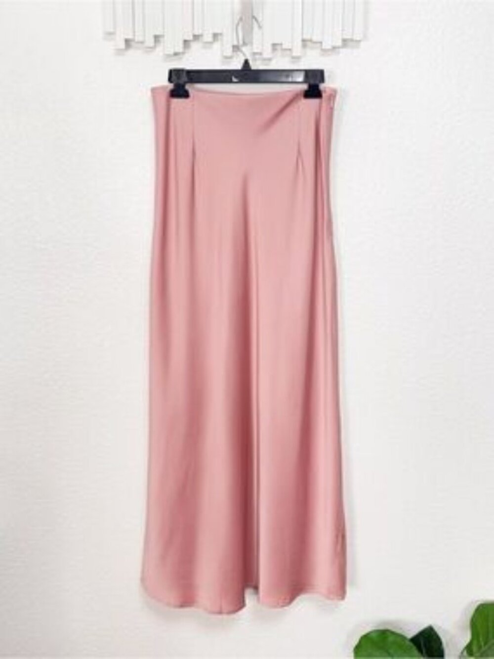 Miss Sparkling Dusty Rose Satin Bias Cut Maxi Skirt - Picture 6 of 6